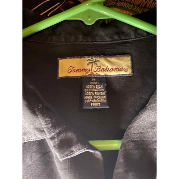 Tommy Bahama Mens M Embroidered Silk Hawaiian Shirt Hi Note Cafe - Picture 4 of 6